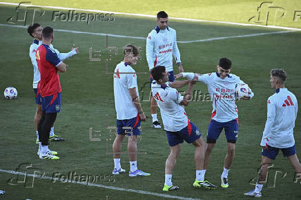 Entrenamiento de la selección española