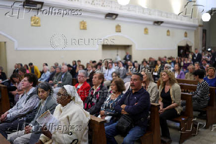 Sunday Mass at Signora di Guadalupe church, in Rome