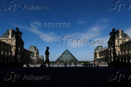 The glass Pyramid of the Louvre Museum in Paris