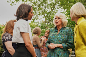 Britain's Queen Camilla attends the Women's Prize for Fiction and Nonfiction event in London