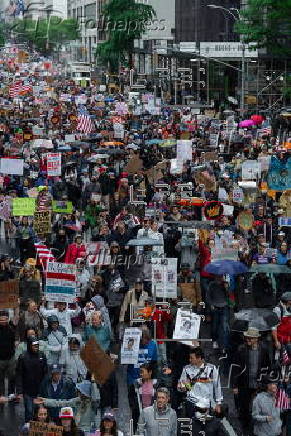 No Kings Protest against Donald Trump in New York