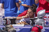 Nathan's Hot Dog eating contest in New York