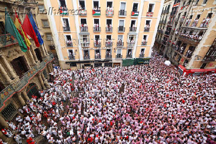 San Fermin festival (Chupinazo) in Pamplona