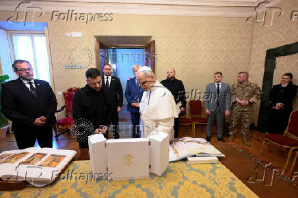 Pope Leo XIV and Ukrainian President Volodymyr Zelenskiy meet in Castel Gandolfo