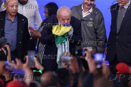 Brazil's President Lula attends a ceremony to announce a favela urbanization plan, in Osasco