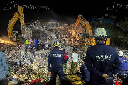 Aftermath of a strong earthquake, in Mandalay