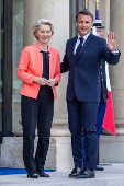 French President Macron meets European Commission's Von der Leyen in Paris