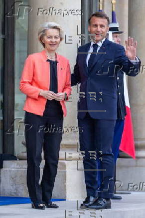 French President Macron meets European Commission's Von der Leyen in Paris