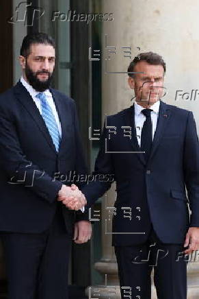 French President Macron receives Syria interim leader Ahmed Al-Charaa