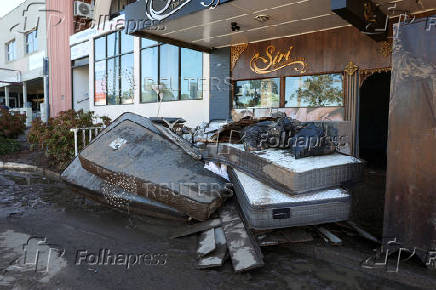 Aftermath of flooding in Taree