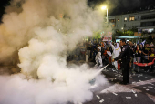 Protest to demand the release of Israeli hostages in Gaza, in Tel Aviv