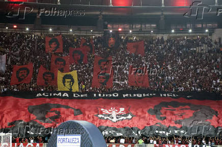 Partida entre Flamengo x Fortaleza pelo Campeonato Brasileiro no Maracanã.