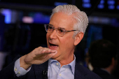 Wells Fargo CEO Charlie Scharf speaks during in interview with CNBC on the floor of the NYSE in New York