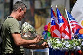 Memorial outside the former Pulse nightclub on the nine-year anniversary of the shooting in Orlando