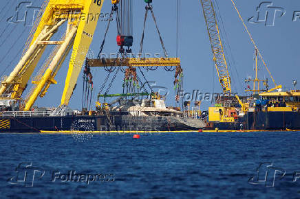 Recovery of Mike Lynch's sunken yacht 'Bayesian' from Sicilian waters