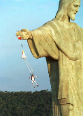 FILE PHOTO: Austrian Parachuter Baumgartner jumps off Christ statue in Rio De Janeiro