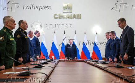 Russian President Vladimir Putin holds a meeting in Severodvinsk