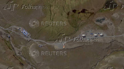 FILE PHOTO: A satellite view shows the Pankovo test site in Yuzhny Island