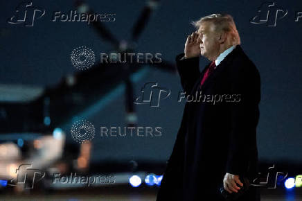 U.S. President Donald Trump returns to the White House from Florida