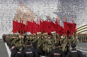 Rehearsals in St. Petersburg ahead of Russia's Victory Day parade
