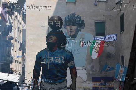 Inauguration of statue dedicated to Diego Armando Maradona in Naples
