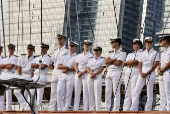 Llegada del buque Juan Sebastián Elcano a Nueva York