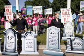 Protests ahead of debate on the assisted dying bill in Parliament