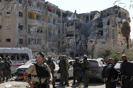 Aftermath of a missile strike from Iran on Israel, in Holon