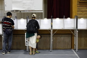Voting for upper house elections in Japan