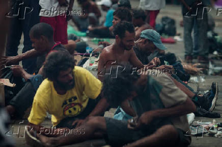 Movimento de dependentes químicos na região da Cracolândia