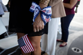 Naturalization ceremony for new U.S. citizens aboard USS New York in Fort Lauderdale