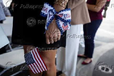 Naturalization ceremony for new U.S. citizens aboard USS New York in Fort Lauderdale