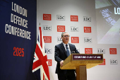 Britain's Prime Minister Keir Starmer at London Defence Conference