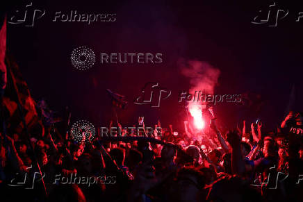 Serie A - Napoli fans gather to watch Napoli v Cagliari