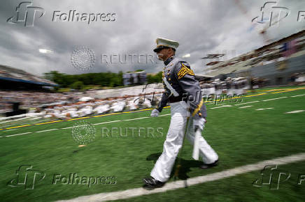 Commencement ceremony at West Point Military Academy in West Point, New York