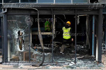 Aftermath of riots in Ballymena