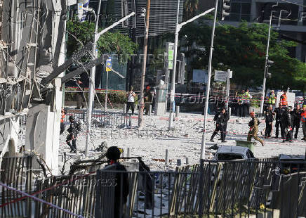 Aftermath of a strike from Iran on Israel, in Ramat Gan