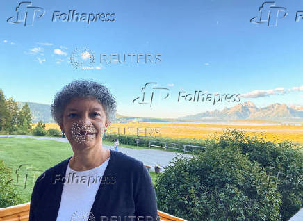 FILE PHOTO: Federal Reserve Bank of Boston President Susan Collins poses for a picture in Jackson Hole, Wyoming