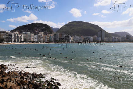 Ressaca do mar no Rio de Janeiro.