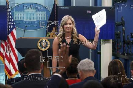 US President Donald Trump addresses the media at the White House