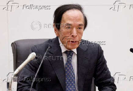 Bank of Japan (BOJ) Governor Kazuo Ueda attends a press conference after the central bank's policy meeting at BOJ headquarters in Tokyo
