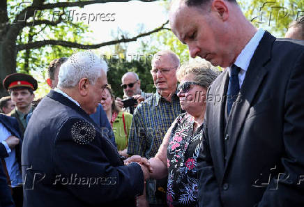 Commemoration of the Battle of the Seelow Heights to mark the 80th anniversary of the end of World War Two in Seelow