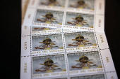 Special edition of stamps issued by the Vatican Post Office reading 'Sede Vacante'