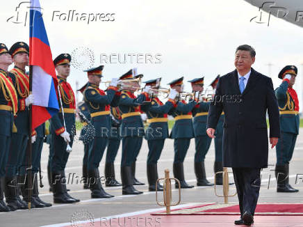 Chinese President Xi Jinping arrives in Moscow ahead of Victory Day celebrations