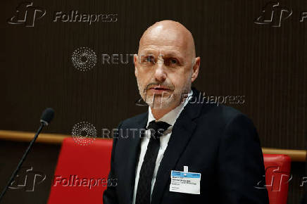 Stephane Bianchi, LVMH Group Managing Director, attends a hearing at the National Assembly, in Paris