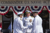 Toma de posesión de Charles A. Chmielak como nuevo comandante de las fuerzas navales estadounidenses en Rota
