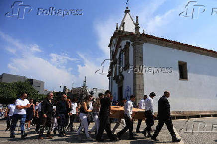 Velório dos jogadores Diogo Jota e André Silva, na Igreja Matriz de Gondomar, em Portugal