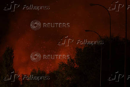 Wildfire in Tres Cantos, near Madrid