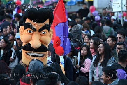 Bolivian presidential candidate Manfred Reyes Villa closes campaign in La Paz