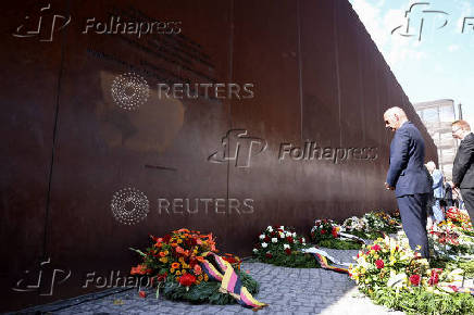Commemoration event of the 64th anniversary of the construction of the Berlin Wall, in Berlin